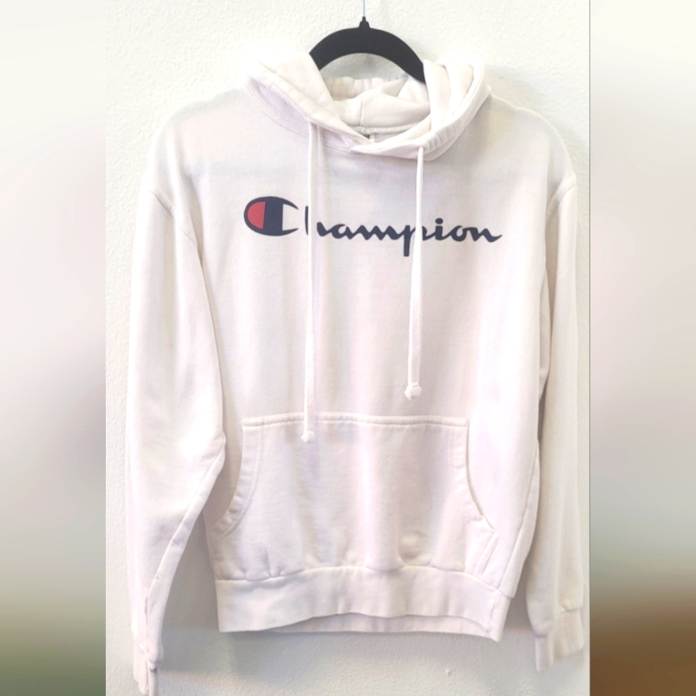 Vintage White Champion Hoodie